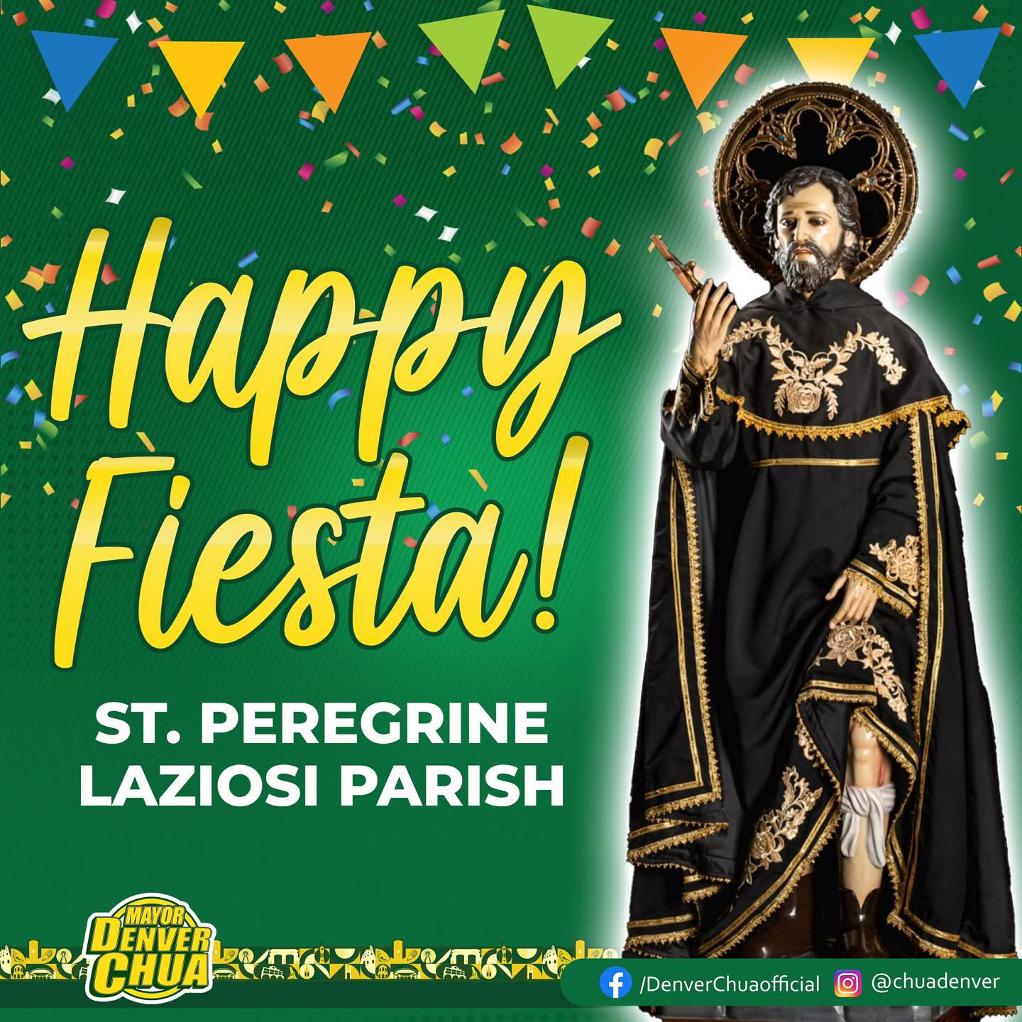 Feast Day of St. Peregrine Laziosi!🎉